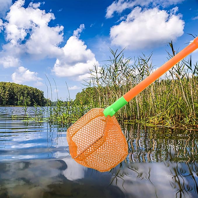 Coopay 2 Pieces Butterflies Fishing Net Catching Bug Floating Bait Beach Nets for Outdoor Playing