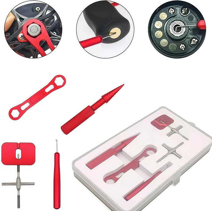 Reel Repair Tool Kit for Fishing Reel Maintenance Spool Disassembling Wrench Fishing Tools Blue