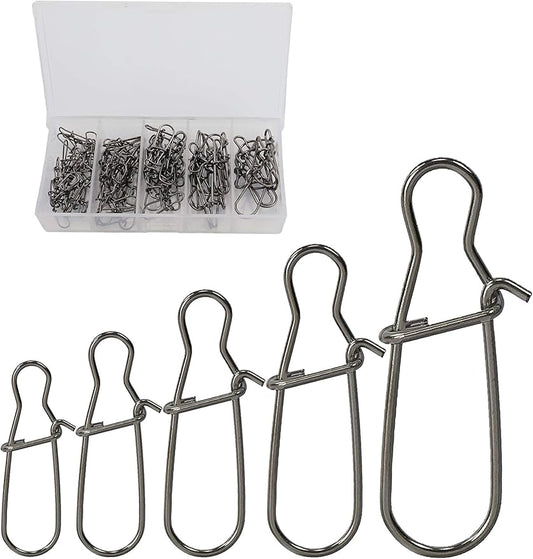 Fishing Duo Lock Snaps Swivel for Saltwater Freshwater, Fast Change Snaps Light Tackle Lures Connector