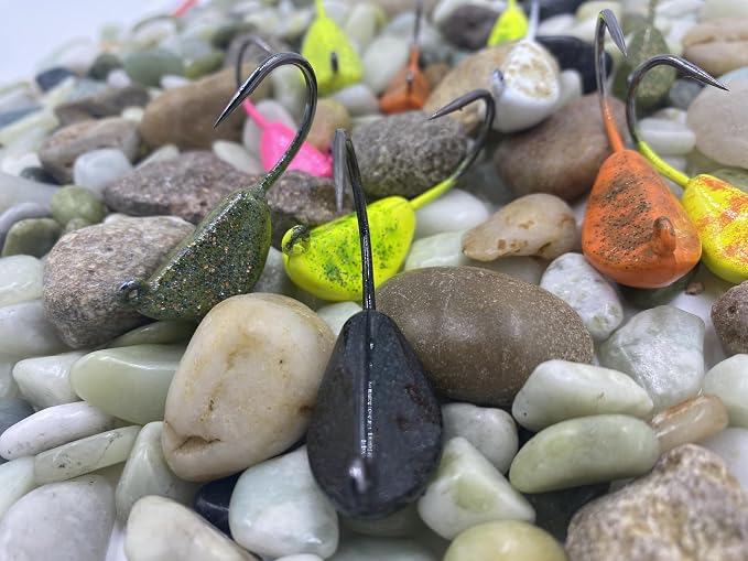 Sheepshead Jig, 2~5 Pack, Standup Style Jig, Saltwater Fishing Jig, Powder Coat Finish Made in The USA with 2X Hook, 1/2oz, 3/4oz, 1oz Sizes