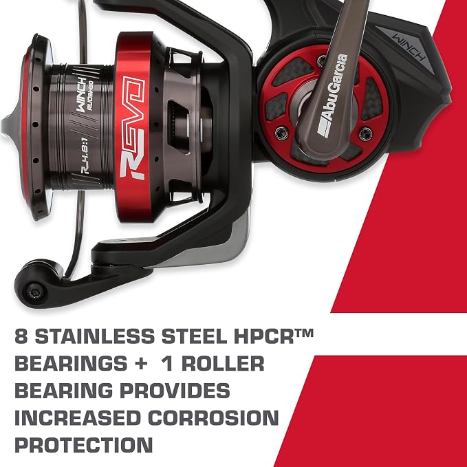 Abu Garcia Revo 3 Winch Spinning Fishing Reel, Size 30, Right/Left Handle Position, Asymmetrical Body Design, Durable, Lightweight Fishing Reels