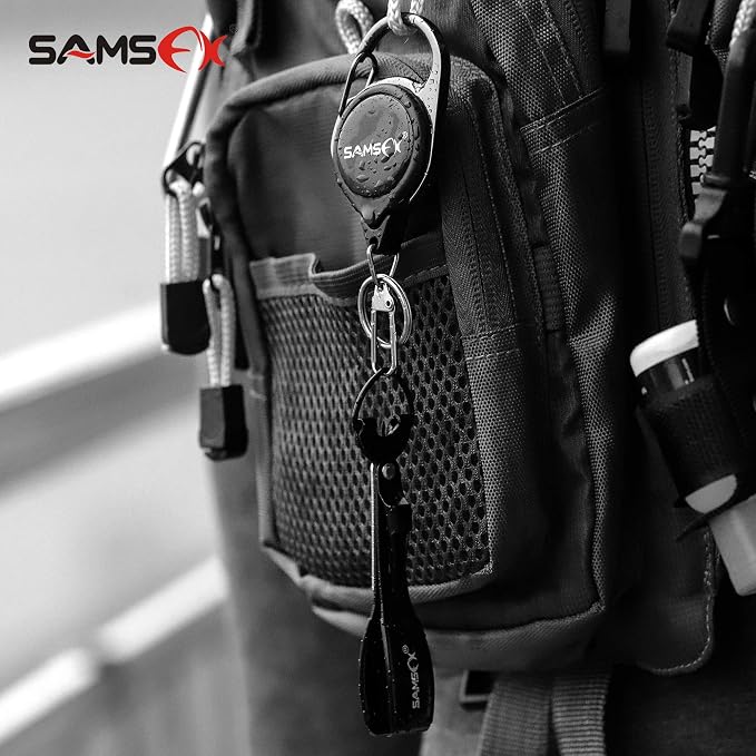SAMSFX Fishing Knot Tying Tool, Multifunctional Fly Fshing Nippers, Quickly Tie Fishing Knots for Hooks, Lures and Flies, Fishing Clippers with Retractor