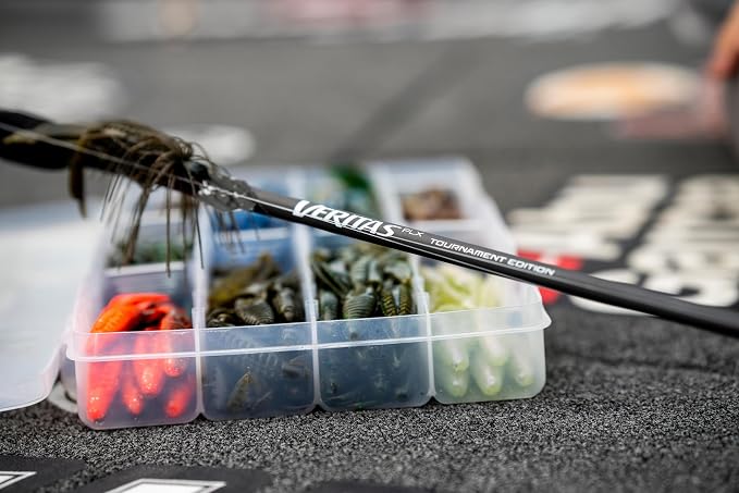 Abu Garcia Veritas Casting BFS Fishing Rod, Balanced and Lightweight Rod, Powerlux 100 Construction, Custom Ergonomic Reel Seat