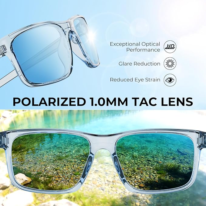 KastKing Toccoa Polarized Sport Sunglasses for Men and Women,Ideal for Driving Fishing Cycling and Running,UV Protection