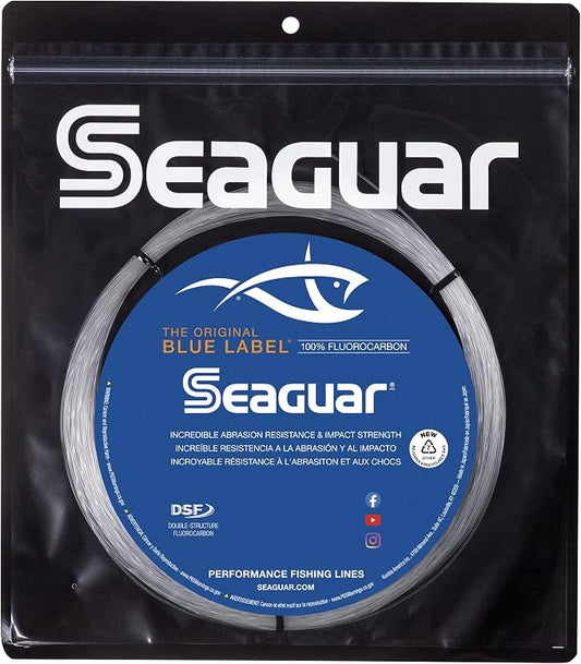 Seaguar Blue Label Big Game Saltwater Fishing Leader Line, 100% Fluorocarbon