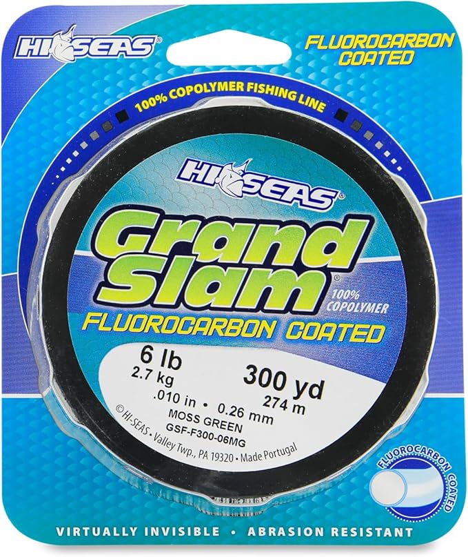 HI-SEAS Grand Slam Fluorocarbon Coated Fishing Line