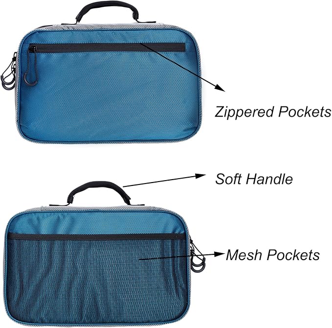 Fishing Tackle Binder Bag Lure Bait Organized Storage Binder Case(Blue)