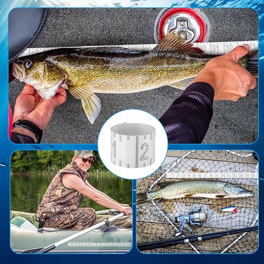 Dunzoom 72 Inch Fish Measuring Tape Sticker for Boat Ruler Sticker Waterproof Clear Self Adhesive Ruler for Boat Fishing Rod Kayak Accessories Cooler Workbench