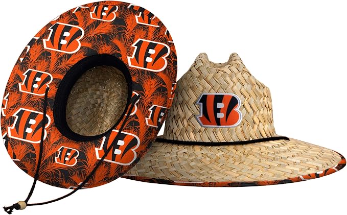 FOCO Men's NCAA College Team Logo Floral Straw Sun Hat