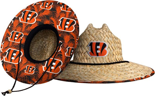 FOCO Men's NCAA College Team Logo Floral Straw Sun Hat