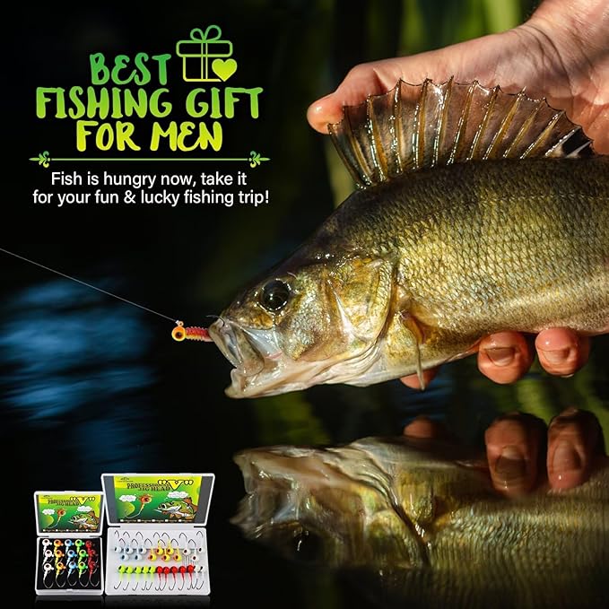 LUCKYFISHING Jig Heads Crappie Jigs Walleye Jigs Heads for Fishing Gifts for Men 1/16oz 1/8oz 1/5oz 1/4oz 3/8oz