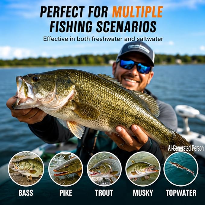 Multi Jointed Swimbait Hard Lure, 3.7in Slow Sinking Fishing Lures with Realistic S-Shaped Swimming Action, Built-in Gravity Transfer System & #6 Treble Hooks for Bass, Trout, Pike, Topwater Lure