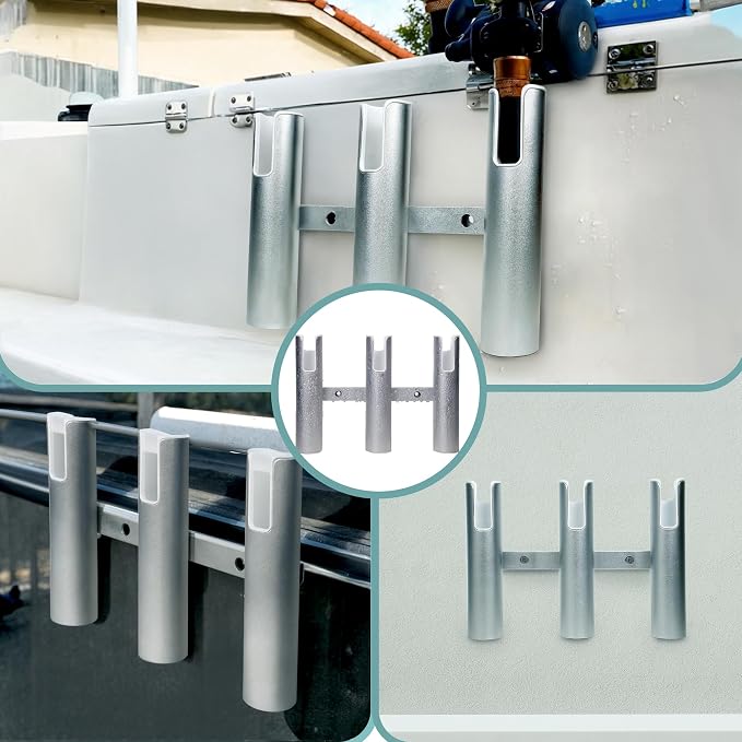 Aluminium Fishing Rod Holders for Boat, Wall-Mounted Fishing Pole Roof Rod Rack,Surf Fishing Rod Holder for Truck, Boats & Yacht