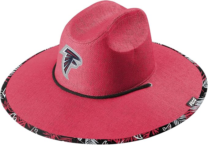 FOCO Men's NCAA College Team Logo Floral Straw Sun Hat