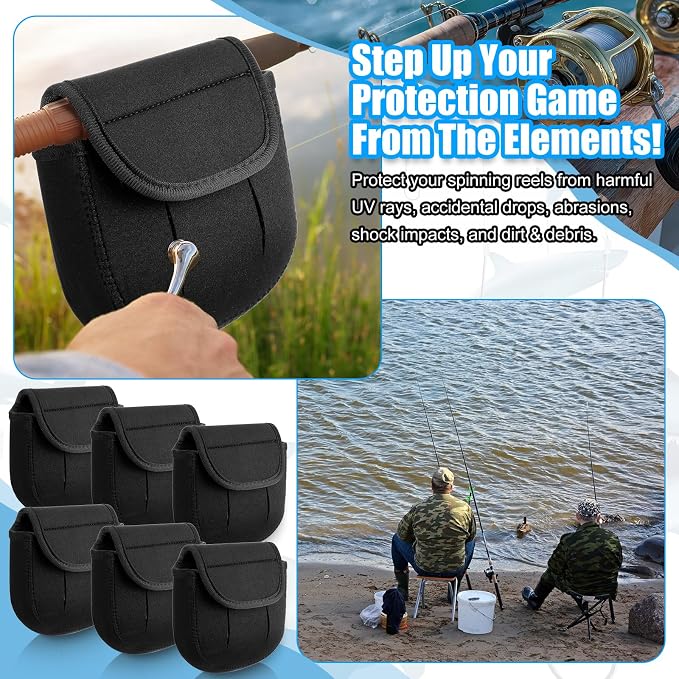 Fishing Spinning Reel Cover Bag for 2000-6000 Series Baitcasting Trolling Fishing Reels Protective Cover Case Pouch Sleeve Gloves