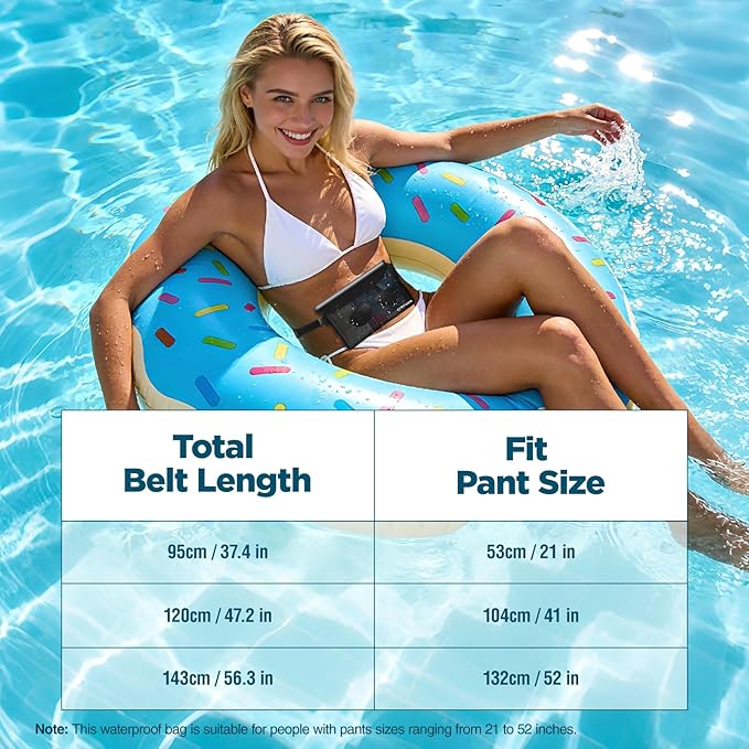 Waterproof Bag Fanny Packs for Women, Cruise Vacation Essentials Waterproof Pouch for Phone Passport Purse, Floating Dry Bags for Beach Water Park Boating Fishing Diving Surfing Kayaking Accessories