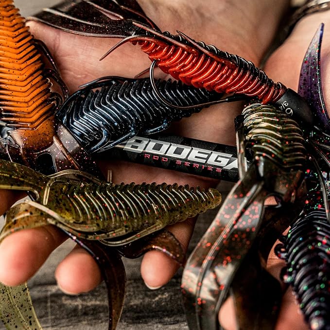 6th Sense – Bodega – Soft Plastic Creature Bait – Bass Fishing – Twin Ridge Tail Action – Multiple Sizes – Made in the USA