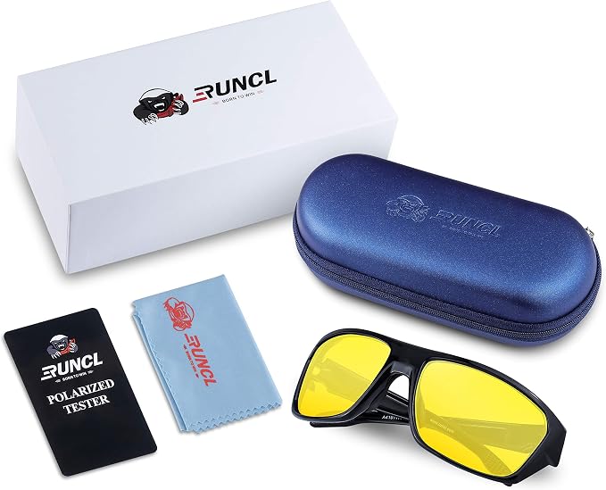 RUNCL Polarized Sports Sunglasses Billy, Fishing Sunglasses UV400 - Ultralight Floating TAC Lens, Anti-seawater Coating