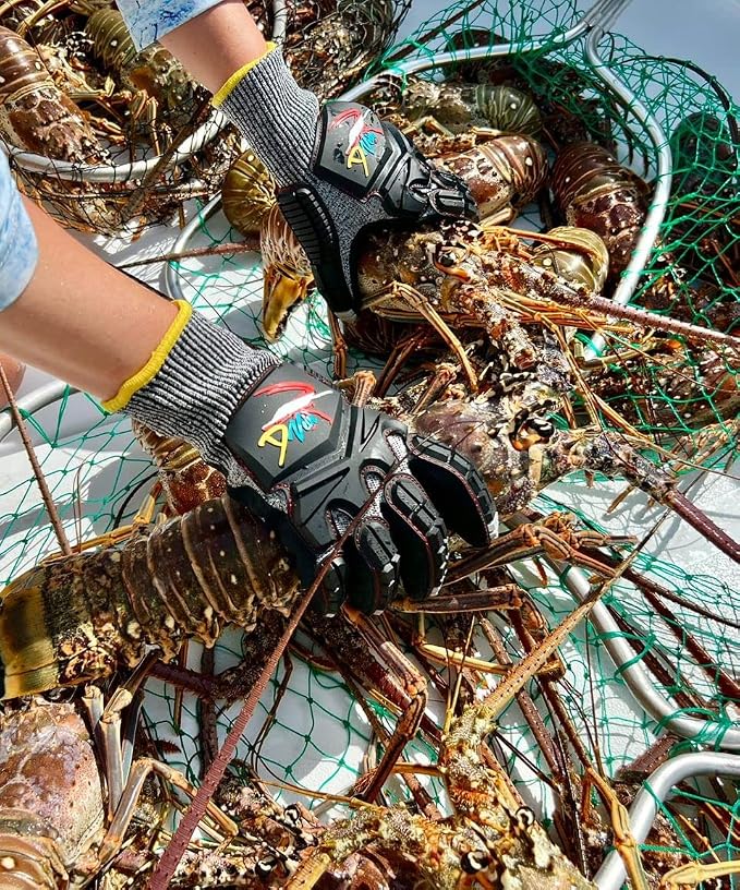 D Vein Lobster Gloves for Diving Kevlar Spearfishing Dive Glove Puncture Resistant