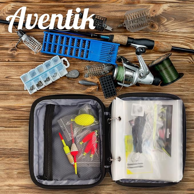 Aventik Fishing Tackle Binder Hard EVA Shell Cover Fishing Bait Organized Storage Saltwater Resistant Fishing Tackle Storage Bag(orange)