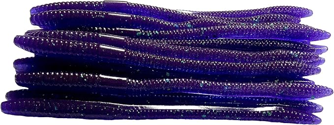 20 Pcs 6.25" Drop Shot Finesse Worms (Scented, Floats) Soft Plastic Baits for Bass Fishing