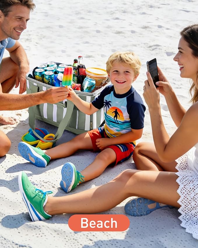 TOURIT Soft Sided Cooler Bag Insulated 30/48/60 Cans, Large Collapsible & Leakproof Ice Chest for Picnic, Beach, Camping, Travel, Sports Fan Coolers