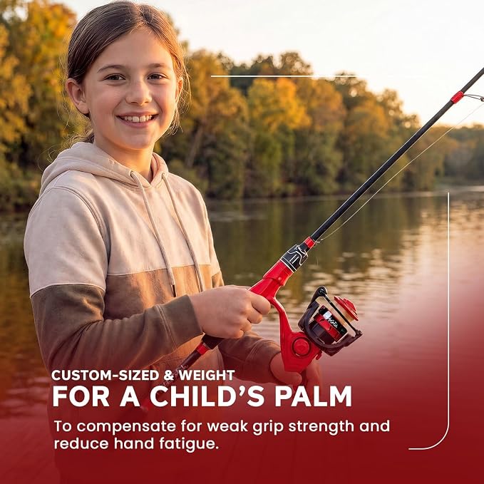 DaddyGoFish Spinning Fishing Rod and Reel Combo Set with Tackle Box | Kids Fishing Pole | Carbon Fiber Telescopic Fishing Rod Kit | Spinning Reel for Travel Saltwater Freshwater Fishing Gear Kit