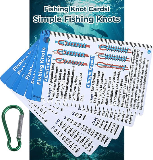 Simple Fishing Knot Tying Tool: 25 Ways Easy Waterproof Knots Cards – Portable Pocket Guide for Beginners, Essential Fishing Gear for Saltwater & Fly Fishing, Fishing Gift for Men, Kids, Boy Scouts