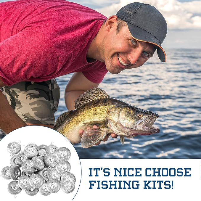 24 Pieces Fishing Disc Sinkers Weights Disc Sinker Fishing Sinkers Weights for Saltwater Catfishing Trolling Surf Tackle