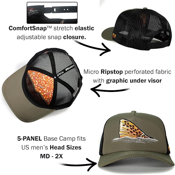 Paramount Outdoors Sporting Hat Collection for Men Hunting and Fishing Caps with ComfortSnap