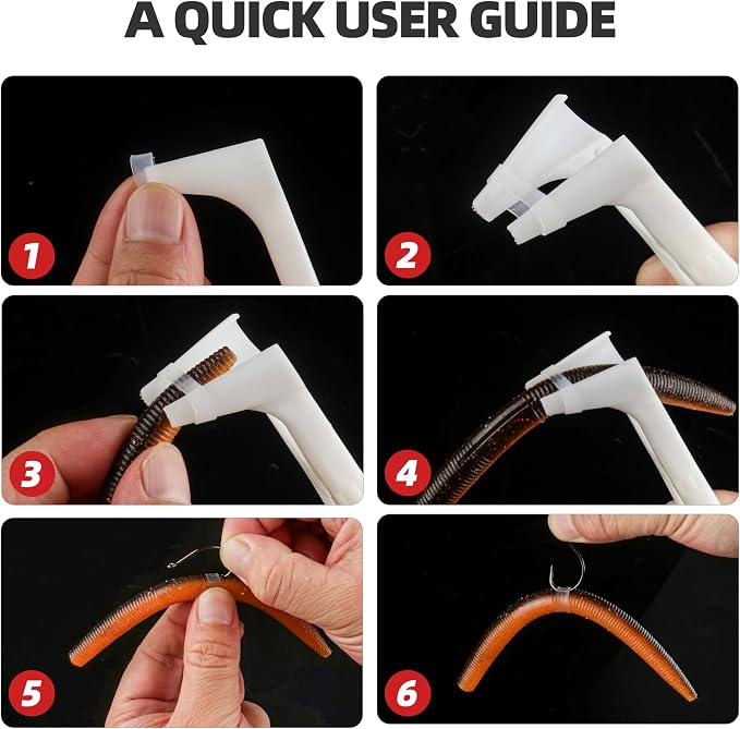 201PCS Wacky Worm O-Ring Tool Kit, Lightweight Fishing Plier, Rigging Tool for Wacky & Neko Rigs, Bass Fishing Gear (201PCS, 3-4inch)