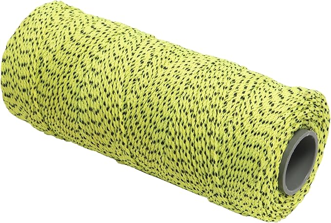 MARSHALLTOWN Masonry Line, Bonded Nylon, Yellow and Black, 500 Foot, #18 Line Size, Masons and Archaeology String Line, Assembled in USA, Mason Line, Braided Line, Masonry Tools, ML613