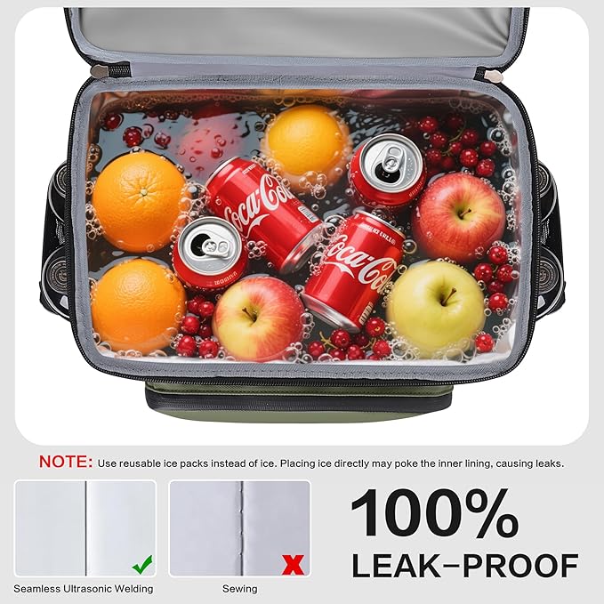 Hulongo Cooler Backpack, 30L Insulated Leakproof Soft Cooler Bag for 52 Cans, Lightweight Backpack for Beach, Picnic, Camping, Hiking, Fishing and Travel