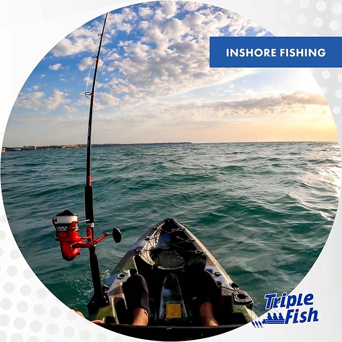 Triple Fish 100% Fluorocarbon Fishing Leader - Clear Invisible Strong and Heavy Duty Highly Abrasion Resistant, Fast Sinking Freshwater & Saltwater