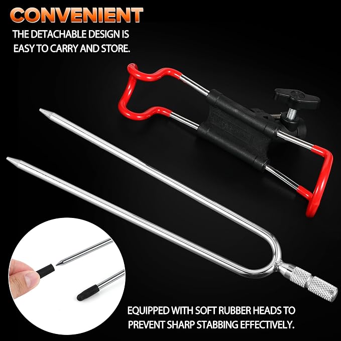 PLUSINNO Fishing Rod Holders - Upgraded 360 Degree Adjustable Fishing Pole Stand Equipment for Bank, Beach, Gift for Men