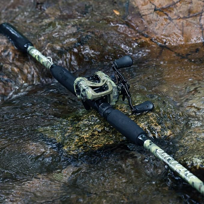 Sougayilang Fishing Pole Casting Reel Combo with Durable Rod Handle, Medium Heavy for Catfish Salmon and Steelhead- 7'0"