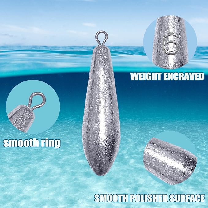 Drop Shot Fishing Weights Sinkers for Saltwater Freshwater Fishing