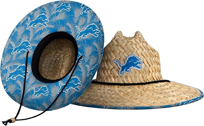 FOCO Men's NCAA College Team Logo Floral Straw Sun Hat