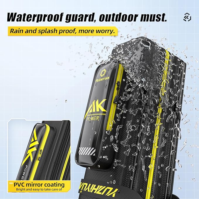 Fishing Rod Case Triple-Layer 1680D Heavyweight Oxford Fishing Pole Case & Bag Wire-Reinforced Non-Deforming Frame Quick-Access Compartments Anti-Sag Structure Fishing Rod Bag Fishing Gift for Men