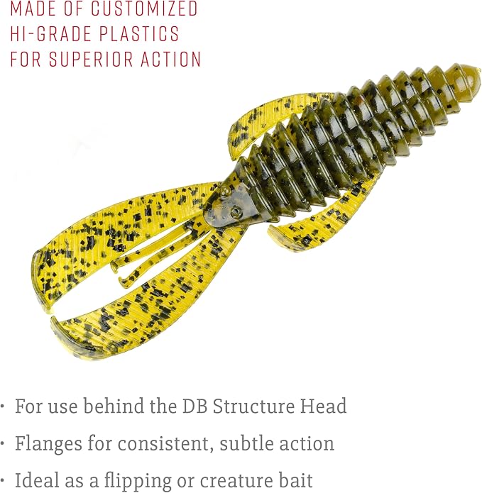 Strike King Rage Bug Fishing Lure, Soft Plastic Grub, Unique Design, Subtle Action