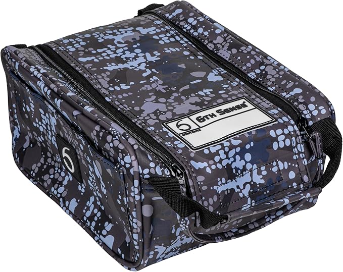 6th Sense Fishing Large Bait Bag – Durable Soft-Sided Storage for Soft Plastics - Perfect for Bass and Crappie Fishing (Hacienda - Darkwater)