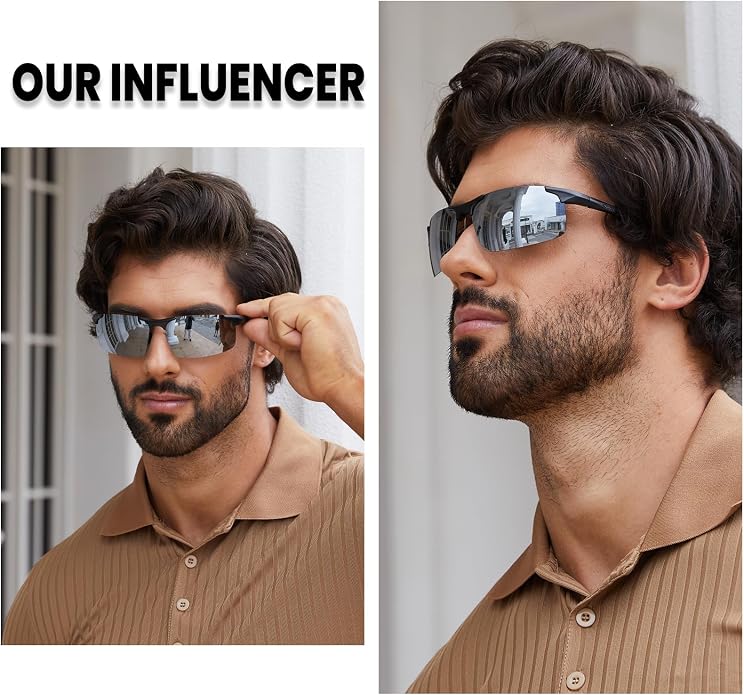 DUCO Polarized Sunglasses Mens Ultralight Carbon Fiber Sun Glasses for Men Driving Sports Fishing UV400 Protection DC8277
