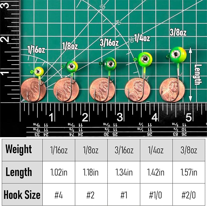 Dr.Fish 10 Pack 3D Eye Fishing Jig Heads Ball Swimbait Jig Saltwater Freshwater Bass Walleye Fishing Hooks Crappie Trout