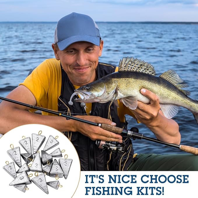 Shimeyao 18 Pieces Pyramid Sinkers Fishing Weights Triangle Fishing Sinkers Rig Pyramid Sinker for Ocean Saltwater Surf Bass Casting Gear Tackle