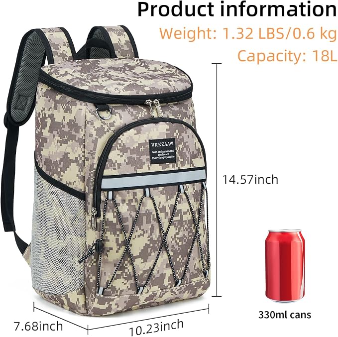 Backpack Cooler Backpack 26 Cans Insulated Leak Proof for Women Men Beach Camping Picnic Fishing Hiking Lunch Backpack Waterproof Cooler