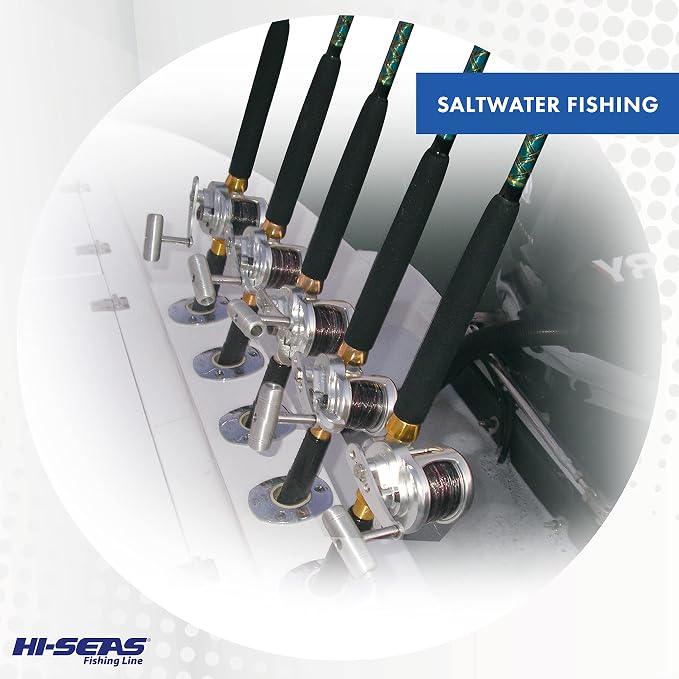 HI-SEAS Quattro Monofilament Fishing Line - Low-vis 4 Color Camo, Strong & Durable Performance Saltwater Main Line