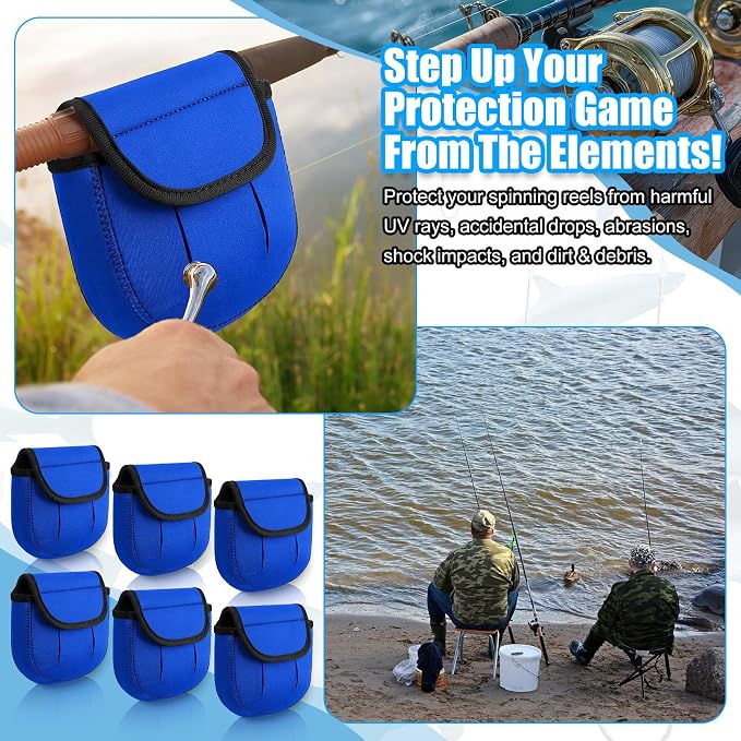 Fishing Spinning Reel Cover Bag for 2000-6000 Series Baitcasting Trolling Fishing Reels Protective Cover Case Pouch Sleeve Gloves