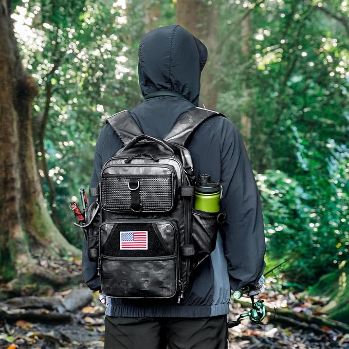 Ghosthorn Fishing Backpack Waterproof Tackle Bag Sling Bag Gift