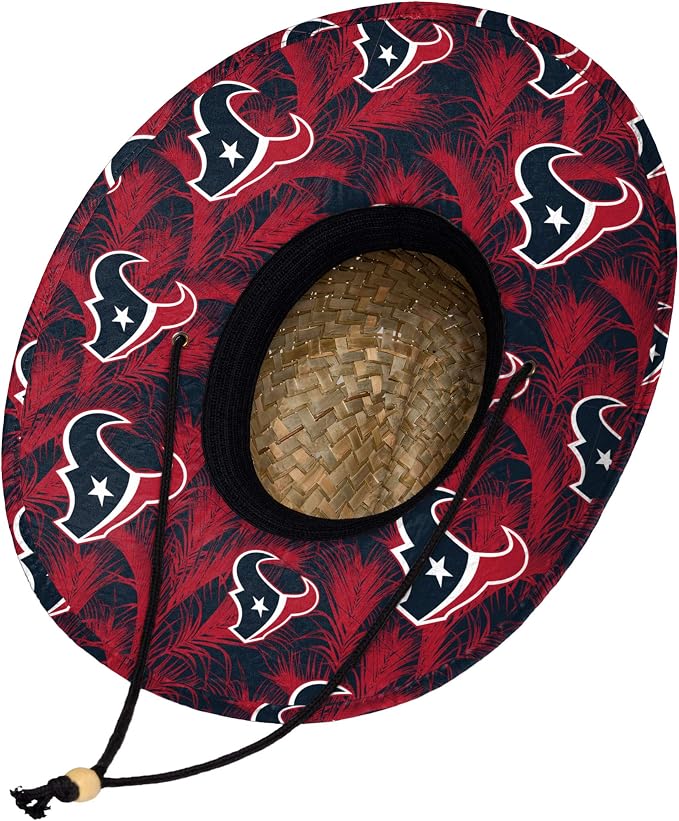 FOCO Men's NCAA College Team Logo Floral Straw Sun Hat