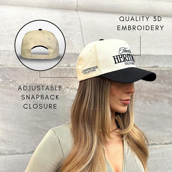 Vintage Western Trucker Hat | Men & Women | Country Cute Caps for Cowgirls Cowboys | Camo Denim Embroidered Cotton | Snapback